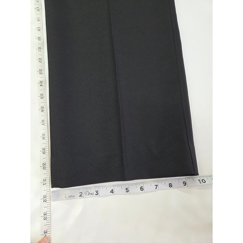 CM Silver Edition Men Black Flat Front Dress Pants Slacks 50x32 Polyester Office - Picture 4 of 10
